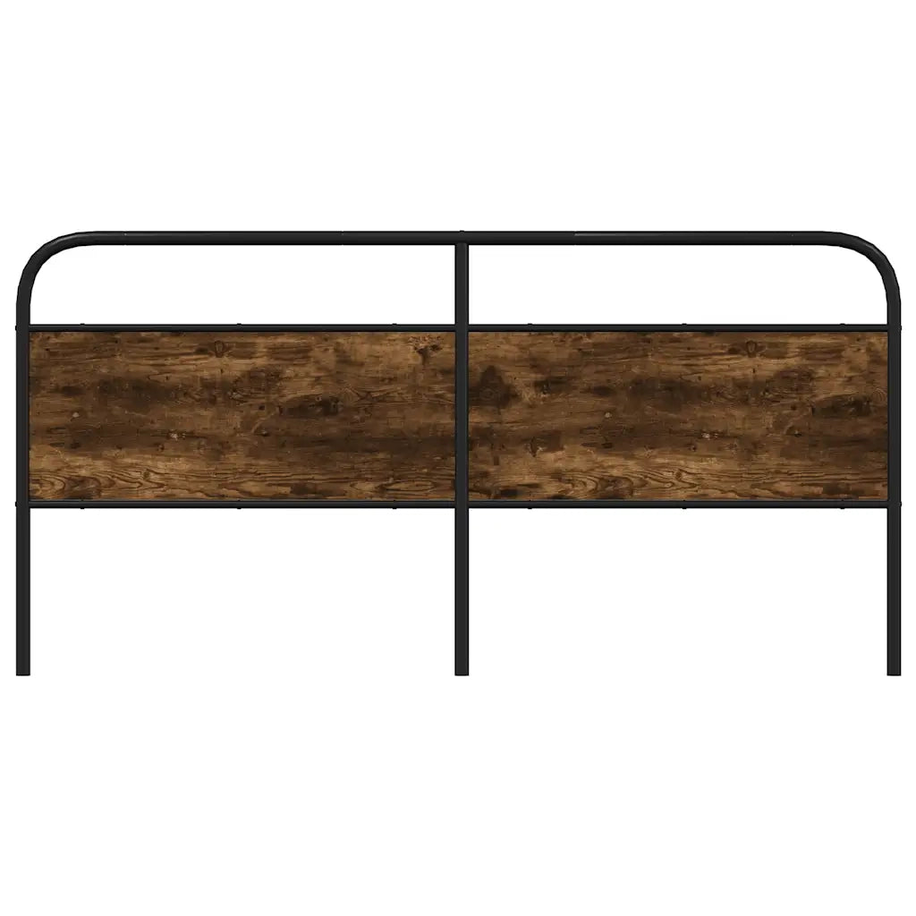 Testiera-Testata-Testiera Decorativa Rovere Fumo 190 cm in Acciaio e Legno Multistrato