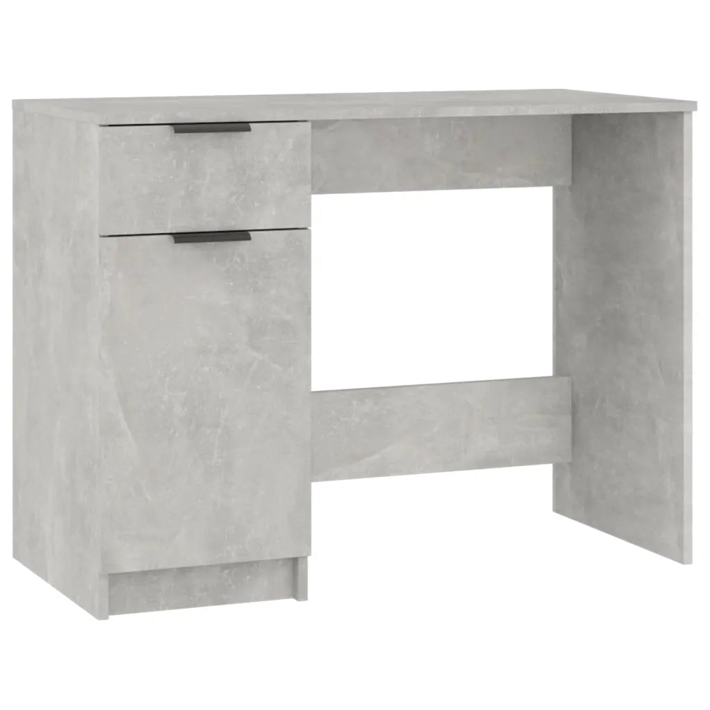 Scrivania | Tavolo da Ufficio Grigio Cemento 100x50x75 cm in Legno Multistrato
