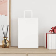 Sacchetti di Carta 250 pz con Manici Bianchi 21x11x31 cm 4101840