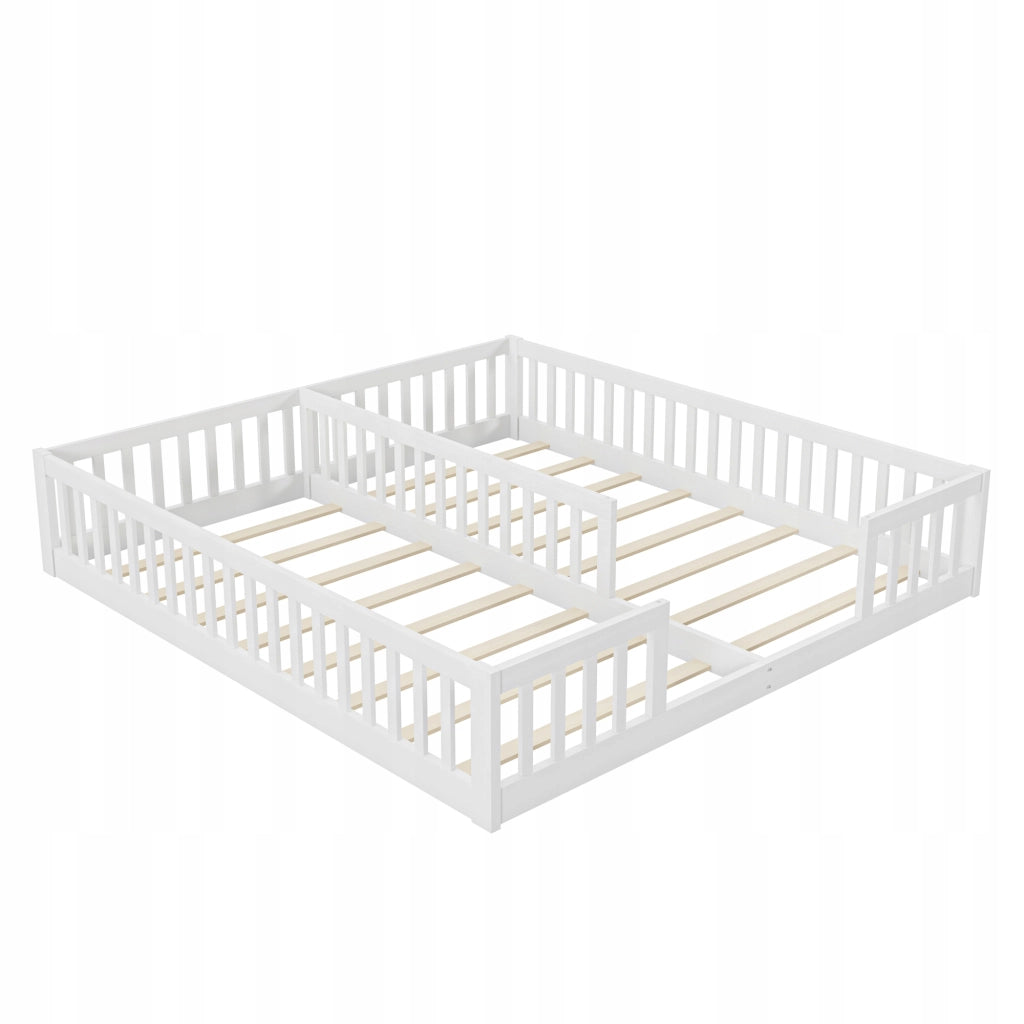 Letto a pannello 90x200 - Xylo - Bianco in pino con sponde