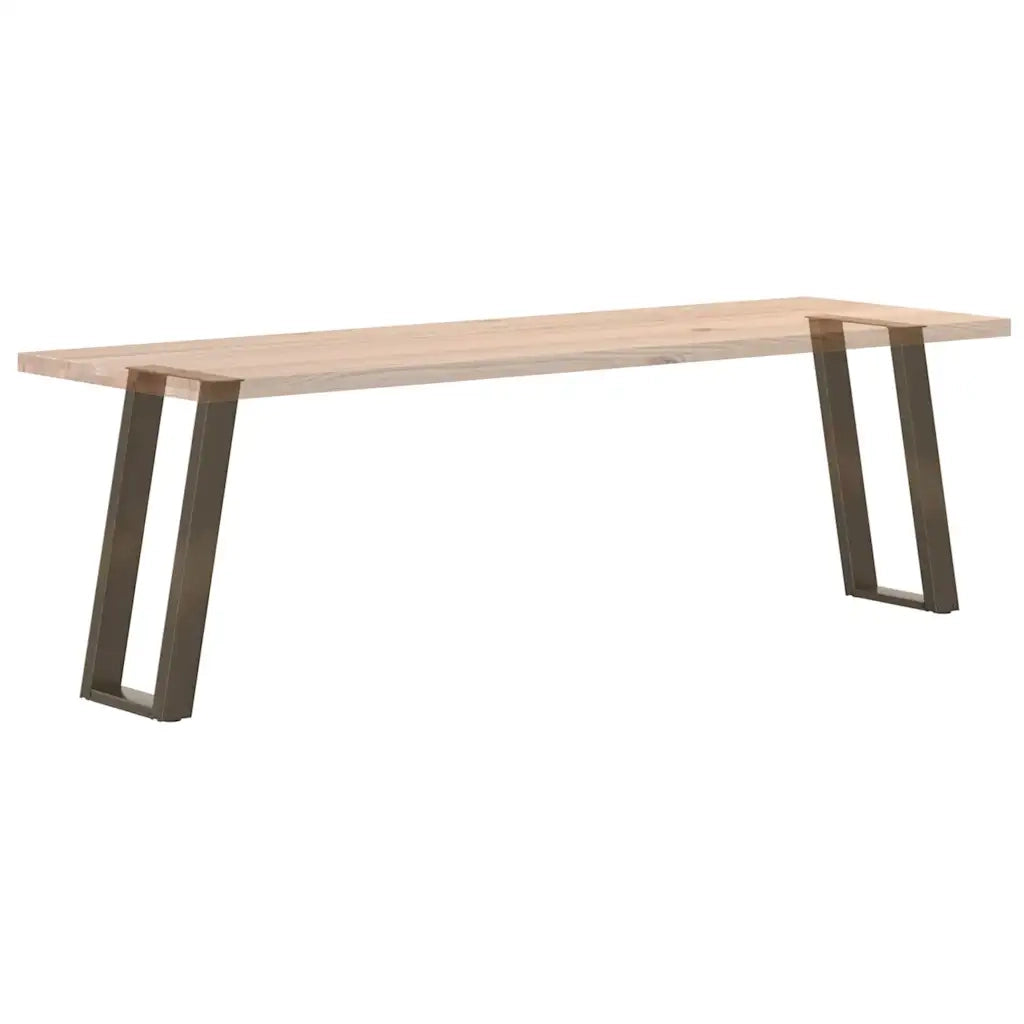 Gambe per tavolo consolle a forma di U 2 pz in acciaio naturale 38x(72-73) cm 4012783