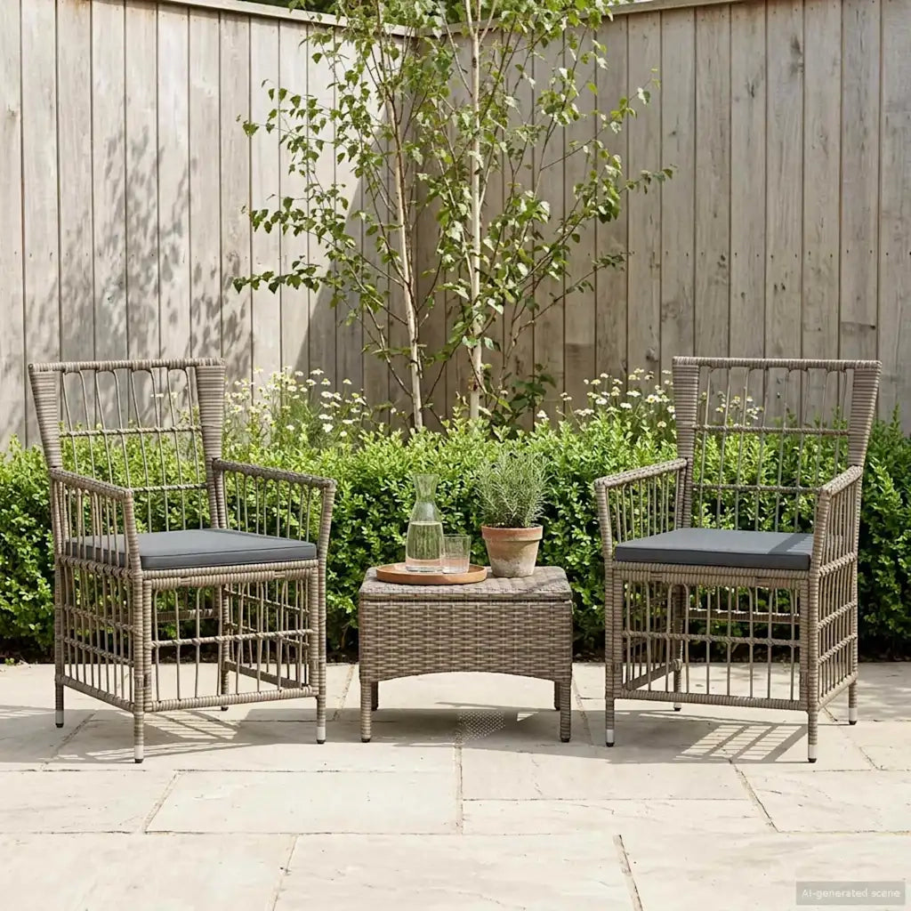 Sedie da giardino 2 pz Grigio 42025129