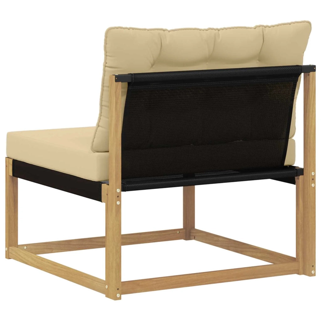 Divano centrale per esterno-Divano componibile Bianco 79 x 83 x 73 cm acciaio 578321