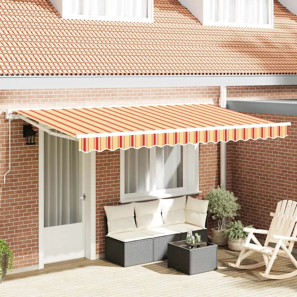 vidaXL Tenda Retrattile Striscia Multicolore 400x200 cm Tessuto