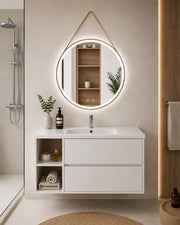 Mobile bagno con lavabo ORIGENBATH ZEUS senza specchio 90x40 cm Sinistra bianco
