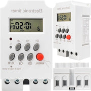 Orologio digitale per DIN-rail 220 V AC display LCD timer settimanale 28 programmi timer con conto alla rovescia funzione a scelta casuale