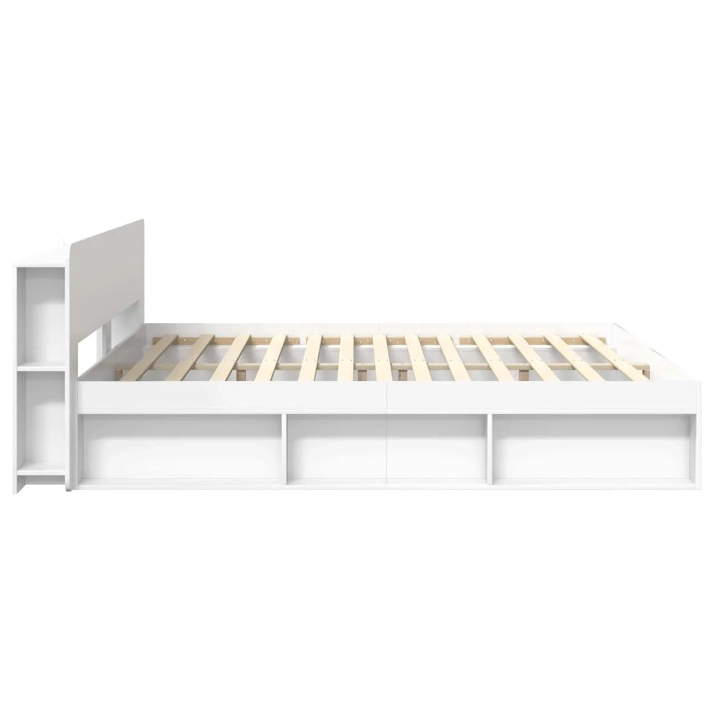 Telaio del letto con storage con testiera Bianco 180 x 200 cm 3433414