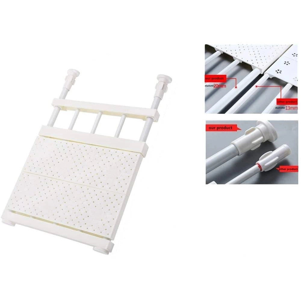 Trade Shop - Scaffale Telescopico Per Armadio Regolabile 30cm Allungabile Da 53-90 Cm Acciaio -