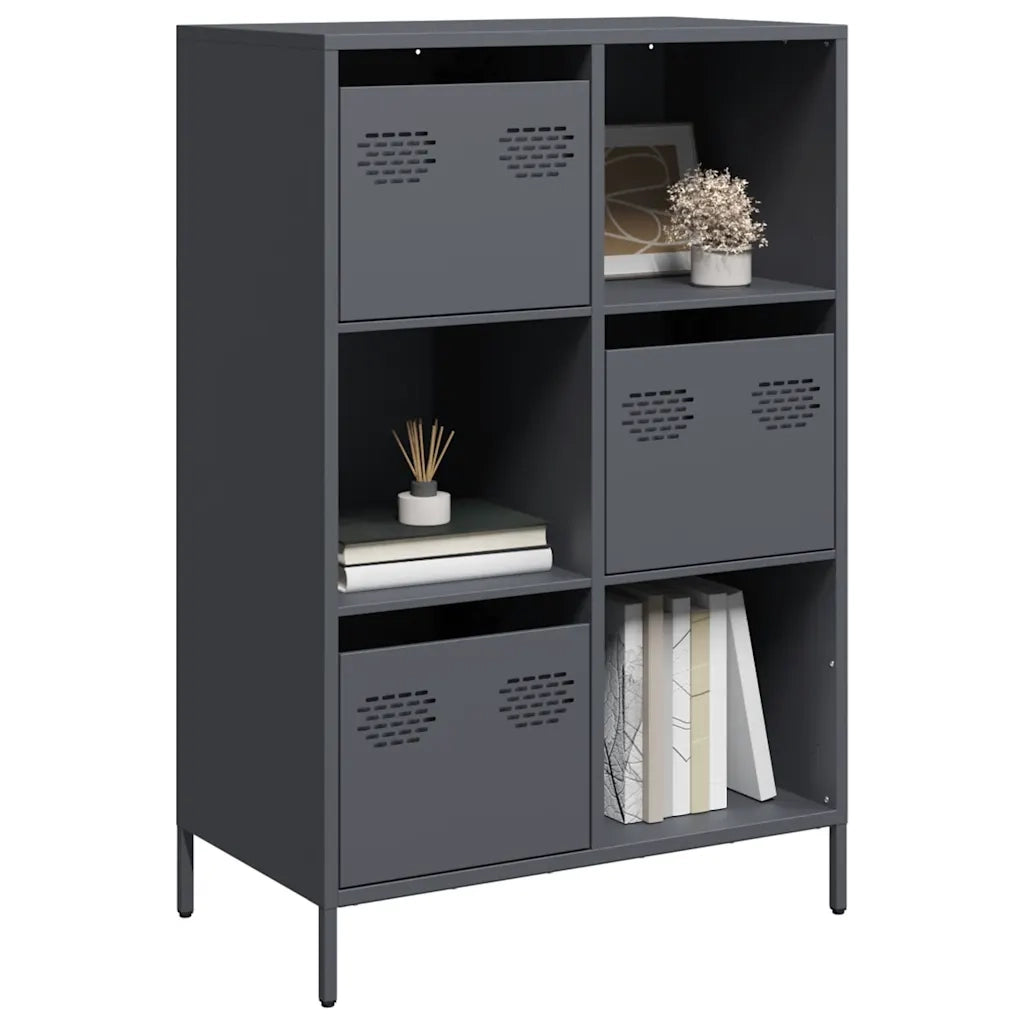 Credenza Antracite 68x39x103,5 cm Acciaio