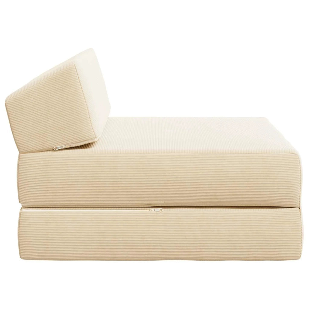 Divano Letto Pieghevole Crema 60 x 70 x 41 cm Tessuto