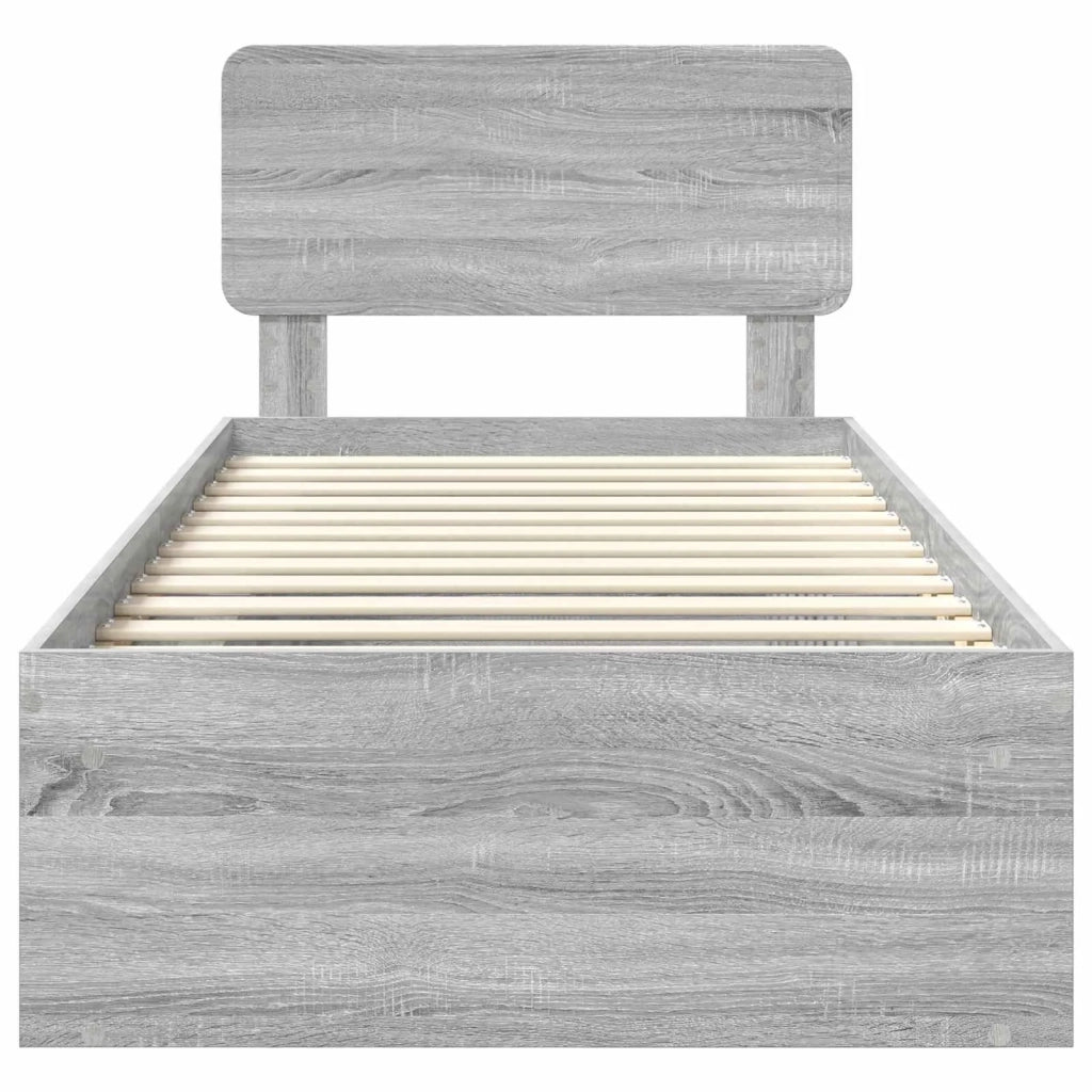 Struttura del letto Grigio Sonoma 75 x 190 cm Pino massello 3412146