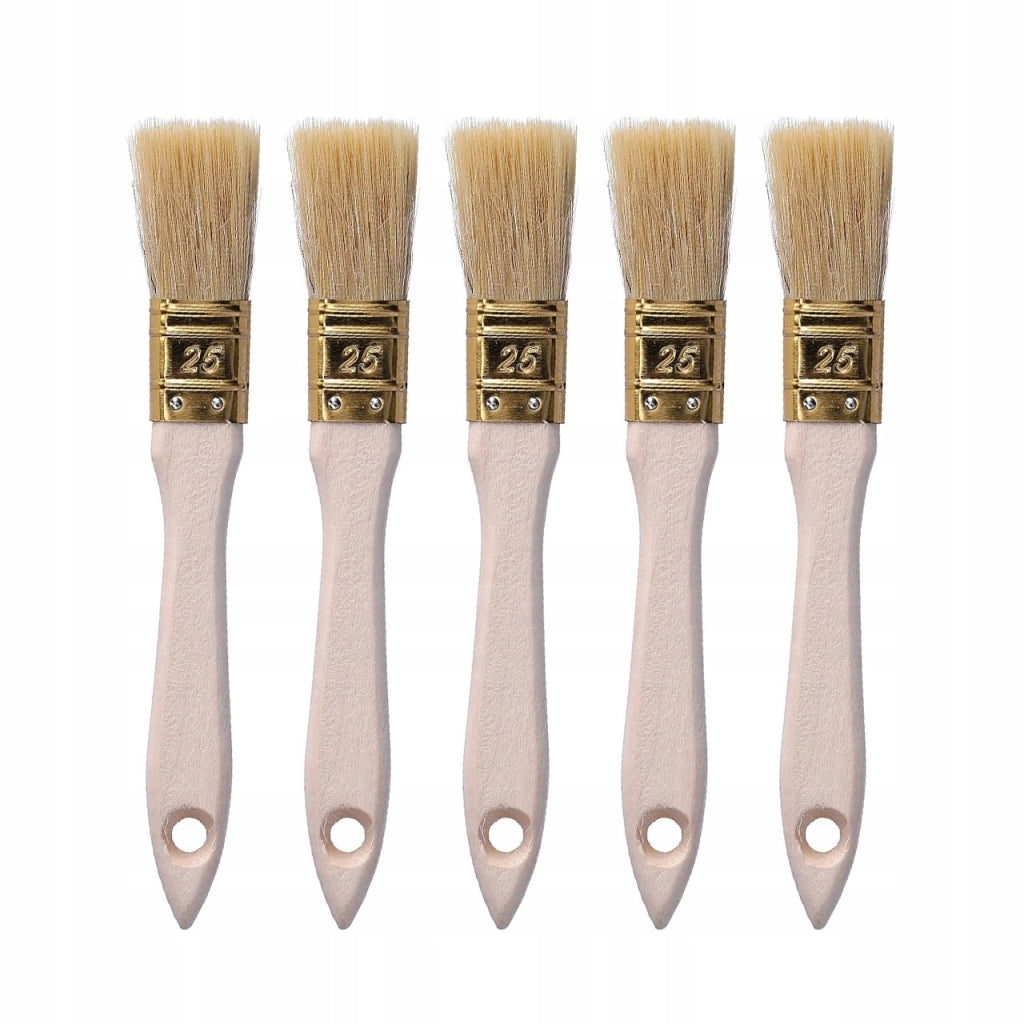 Set di Pennelli Piatto 20 Pezzi + 2 Nastri Adesivi Blu 40 mm – Set per Pittura di Precisione | Manici in Legno
