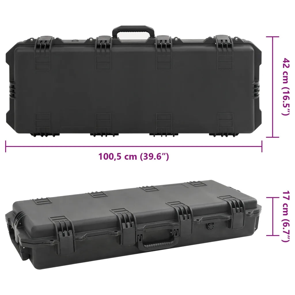 vidaXL Valigetta da Volo Portatile Nera 100,5x42x17 cm in PP