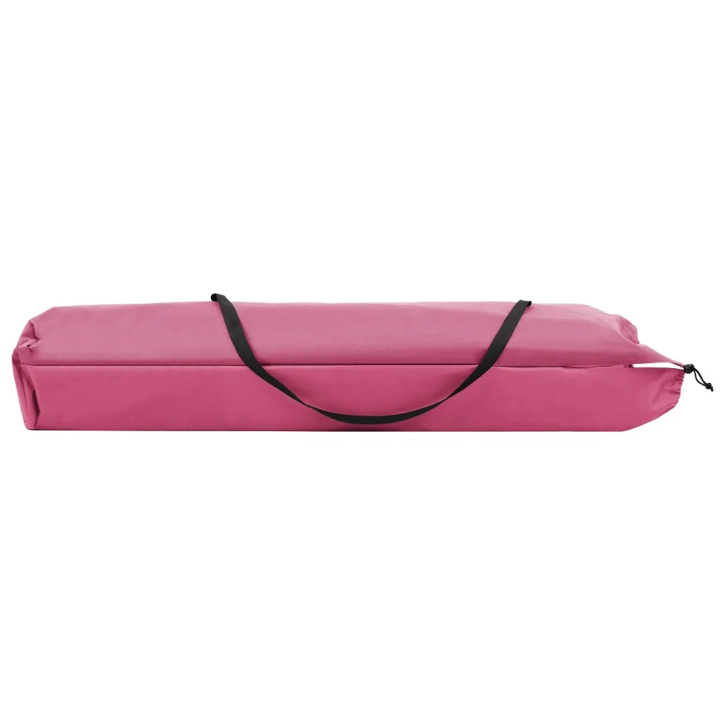 Lettino Prendisole Pieghevole Due Persone Rosa in Acciaio 310353