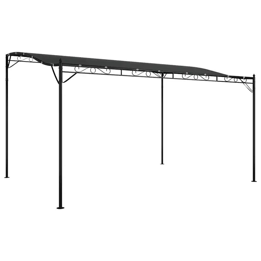Tettoia Antracite 4x3 m 180 g/mÂ² Tessuto e Acciaiocod mxl 73226
