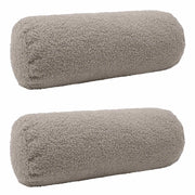 Federa 2 pcs HEERLEN Grigio Chiaro Ø 15 x 40 cm Bouclé 923265