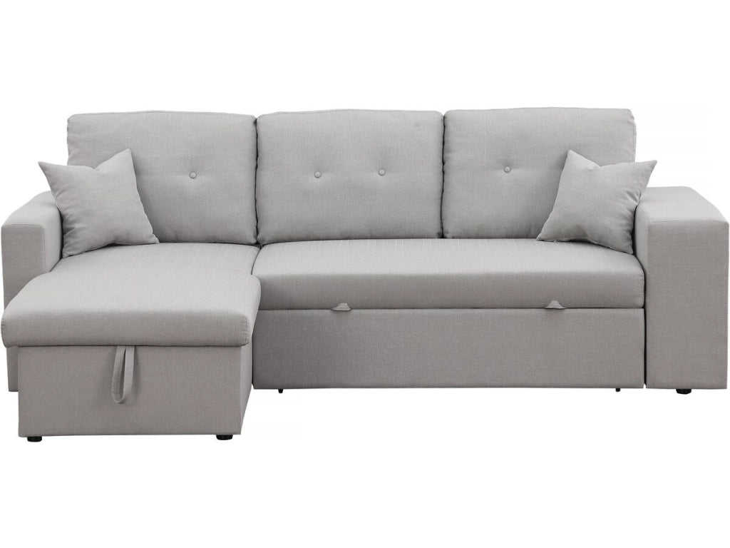 Divano letto angolare/reversibile "Axel" - 3 posti - Grigio chiaro