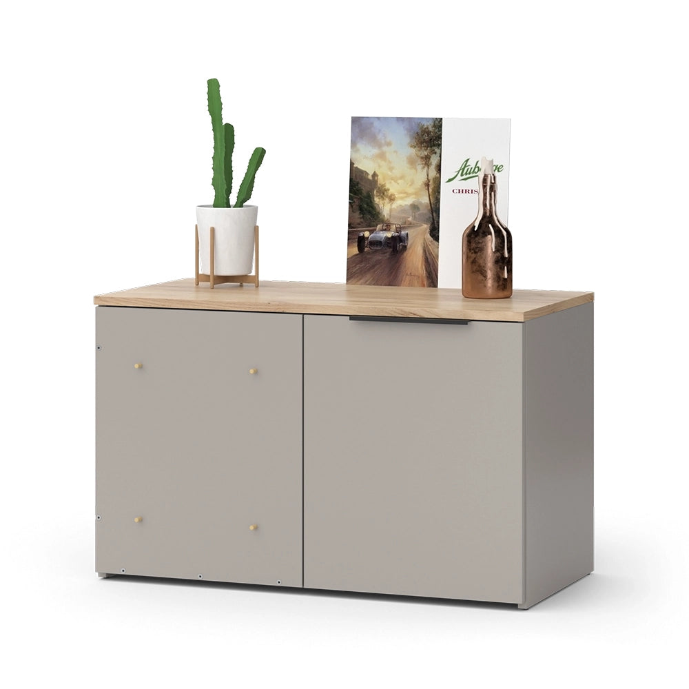 Vicco Credenza Grigio 80 x 50 cm con porta