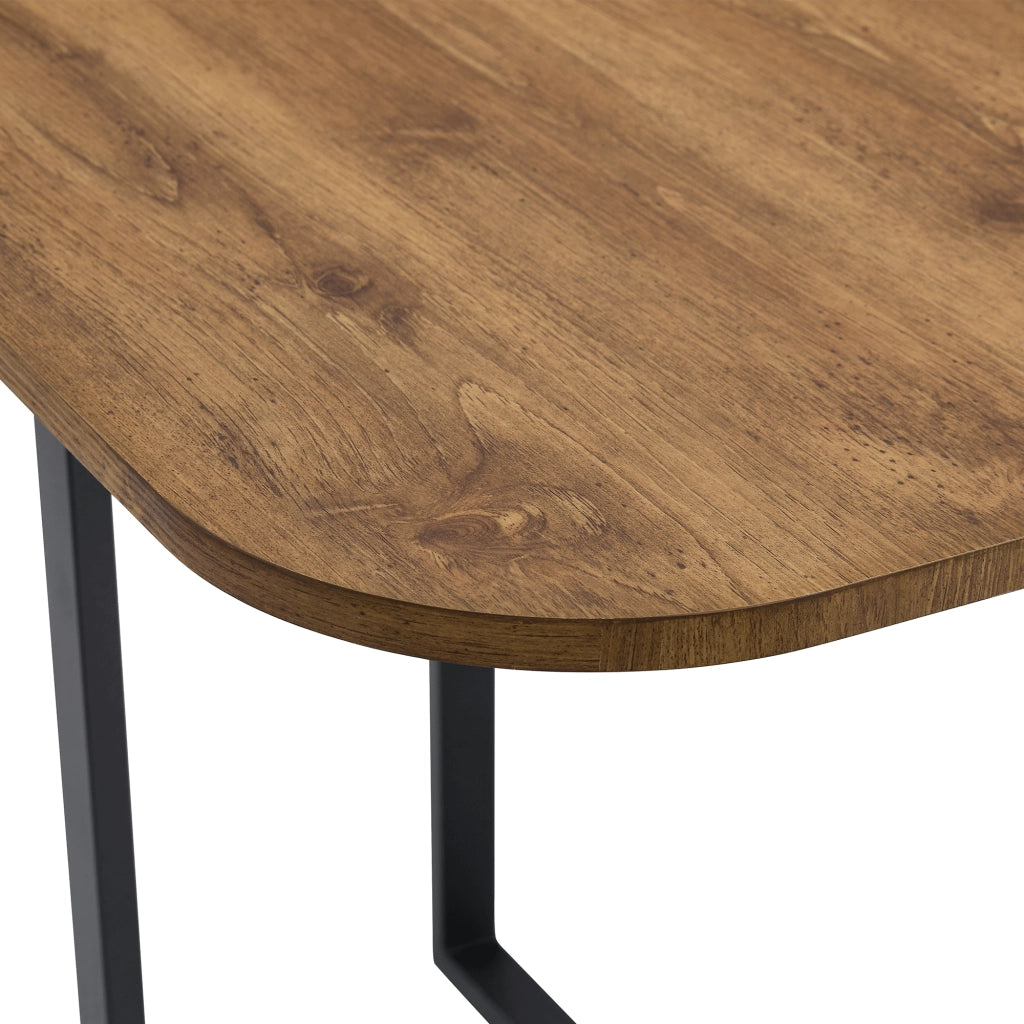Tavolo da pranzo per 4 a 6 persone con struttura in metallo stile moderno per cucina e sala da pranzo in MDF nero