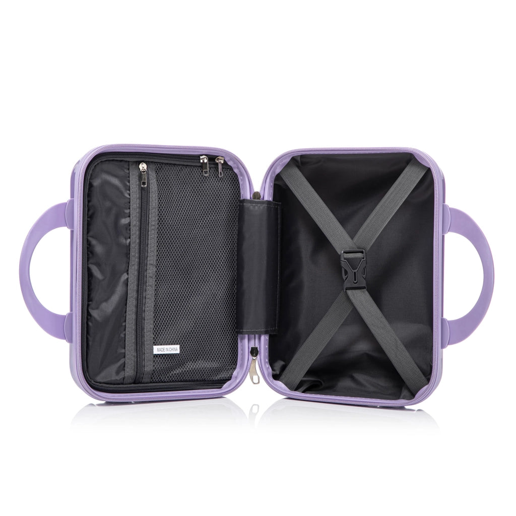 Set valigie rigide 2 pezzi con spinner e combinazione, viola, include beauty case 14