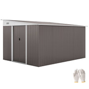 Capannone in Metallo con Doppia Porta Bloccabile ¨C Minimal ¨C 2,8x3,45x2,01m Grigio