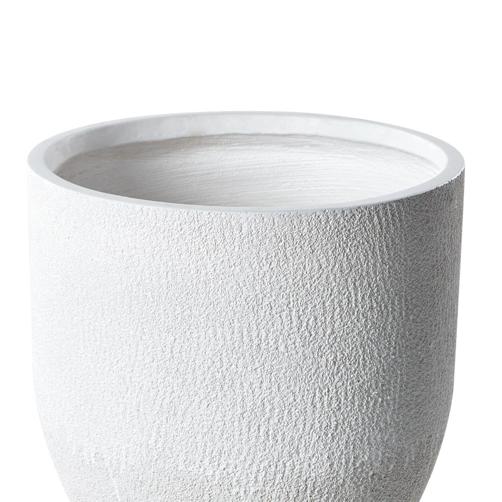 Vaso da fiori in argilla bianco sporco 55 x 55 x 53 cm per interni ed esterni resistente alle intemperie
