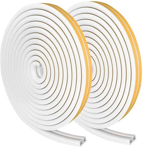 Striscia di sigillatura autoadesiva 20m - Striscia di sigillatura per porte - Isolante acustico - Resistente all'usura - Multifunzionale - Schiuma ad alta elasticità - Sigillatura porte