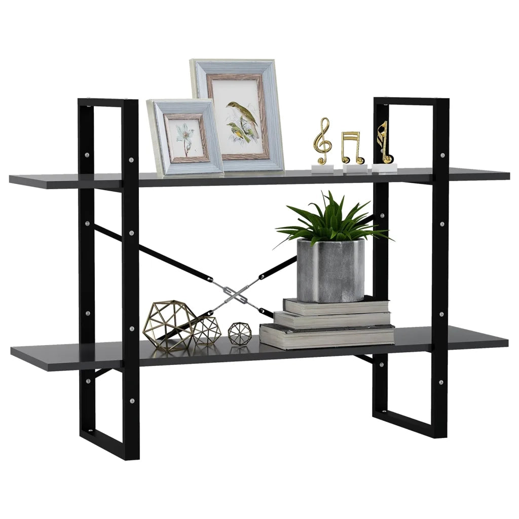 Libreria a 2 Ripiani Grigia 100x30x70 cm in Truciolato cod mxl 16659