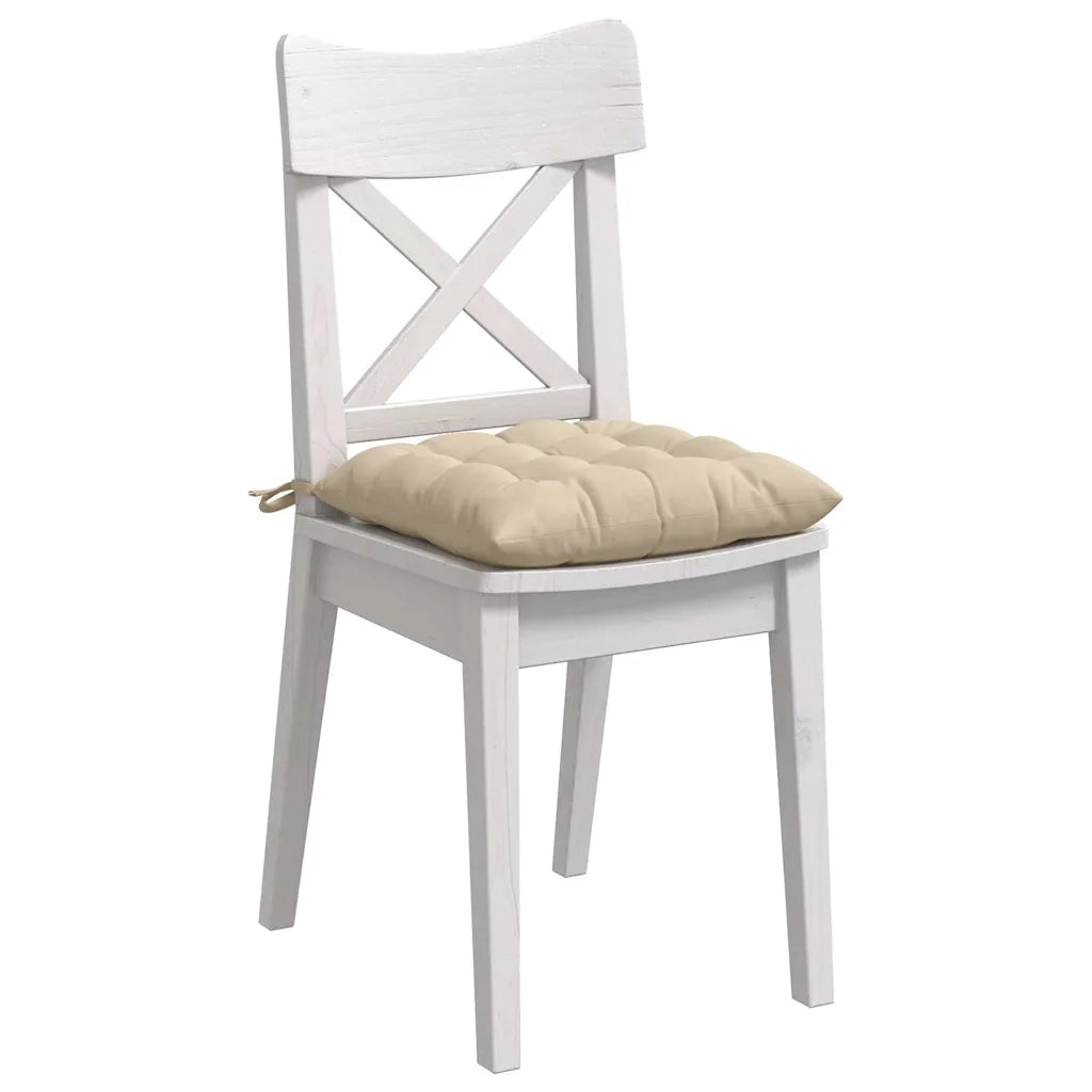 Cuscini per Seduta 4 pz | Cuscini per sedie Crema 40 x 40 x 6 cm Microfibra