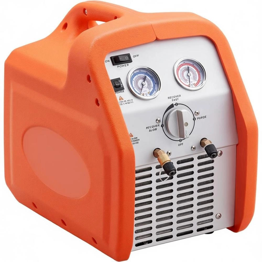 Recuperatore Refrigeranti Portatile Monocilindro 3/4 CV 1450 Giri/min Manometro Protezione 38.6 Bar HVAC