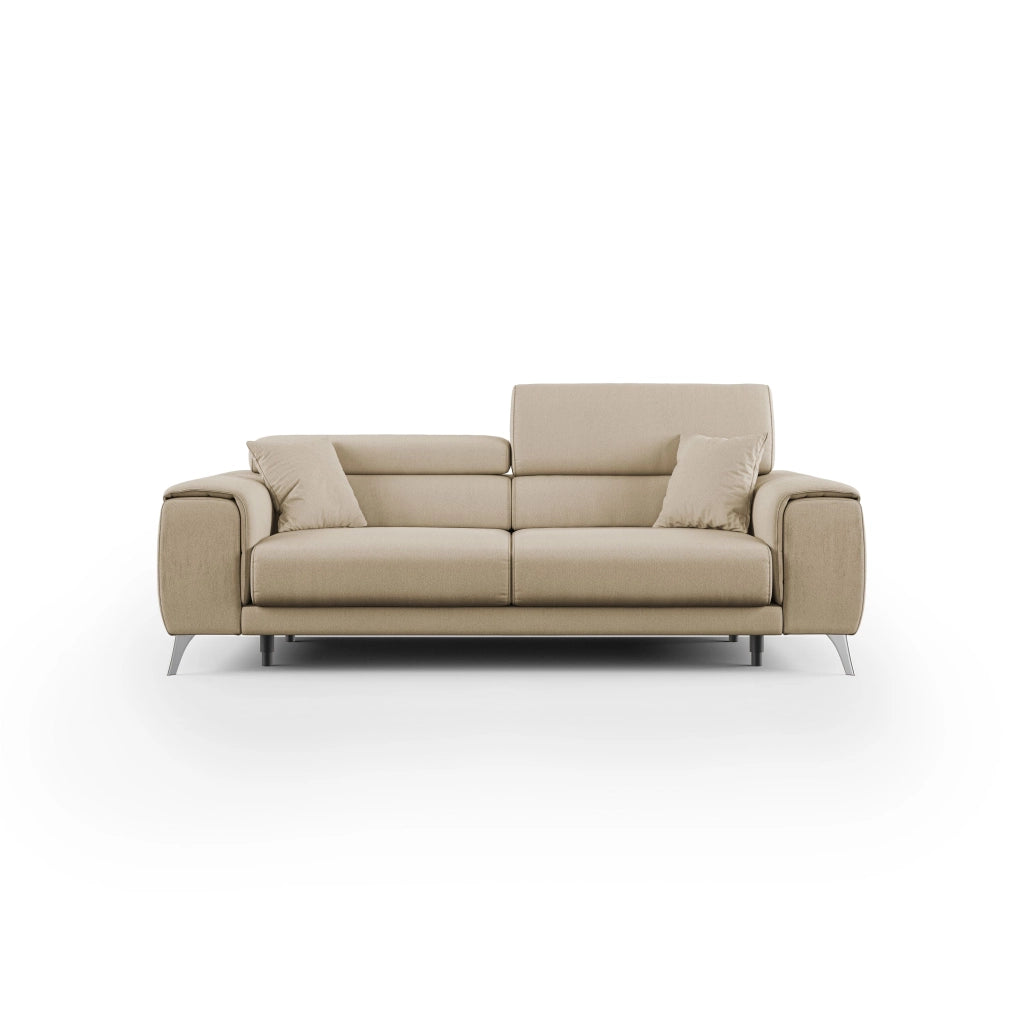 Fusion Divano con sedute allungabili in tessuto smacchiabile T05 185 cm beige