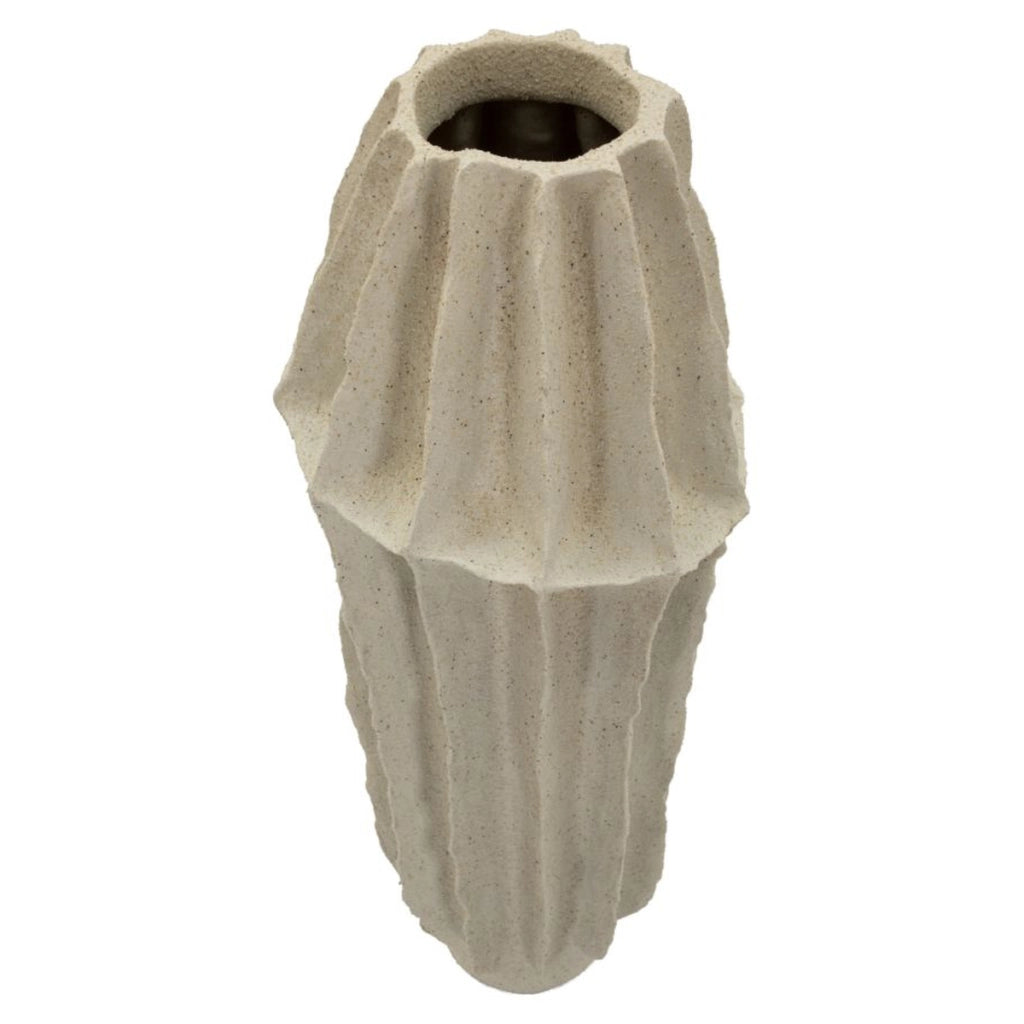 Vaso decorativo in poliresina effetto sabbia