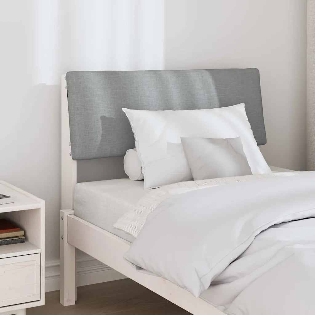 Testiera | Testata imbottita Grigio chiaro 80 cm Pino massello