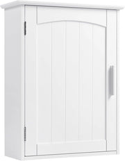 Mobile da Bagno Sospeso, Mobile Sottolavabo per Bagno con 2 Ante e Ripiano Regolabile, MDF, Bianco