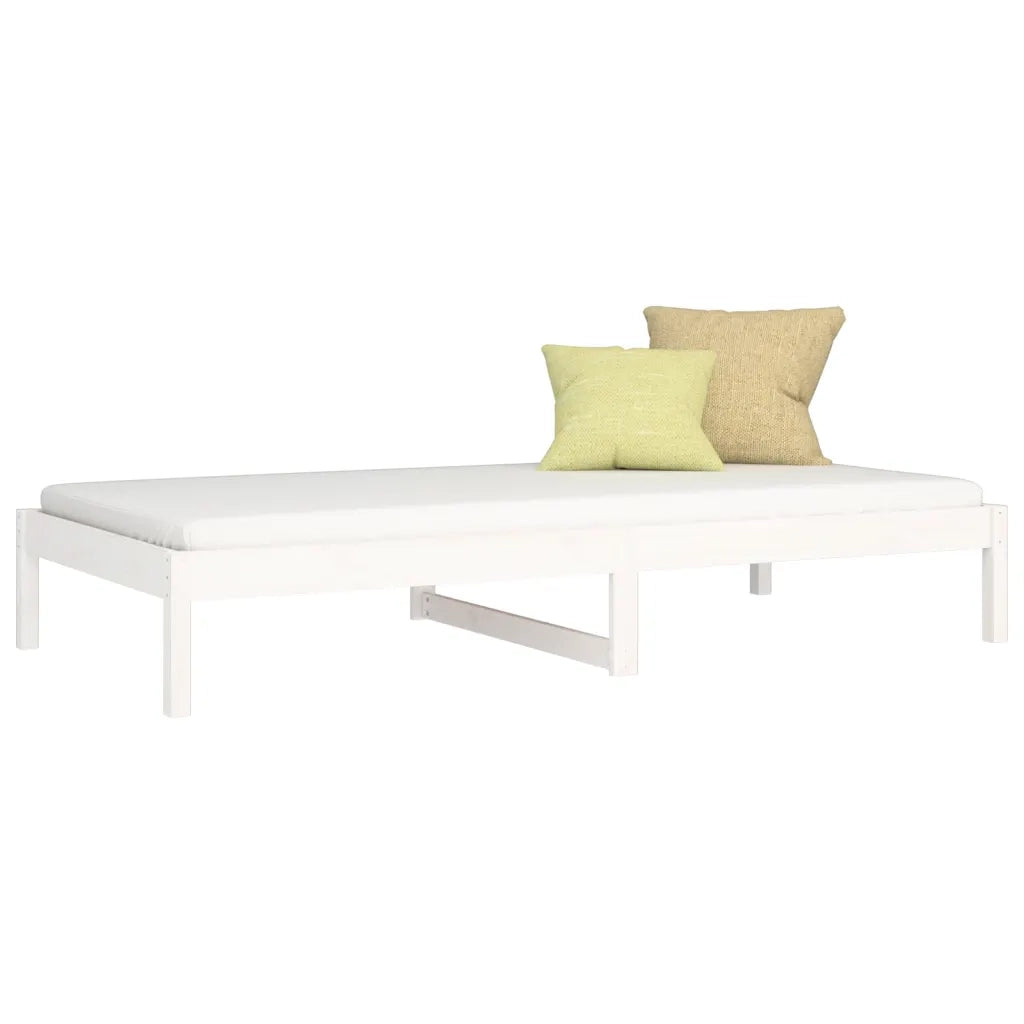 Dormeuse senza Materasso-Divano Letto-Struttura Letto Bianca 90x200 cm Legno Massello Pino 682381