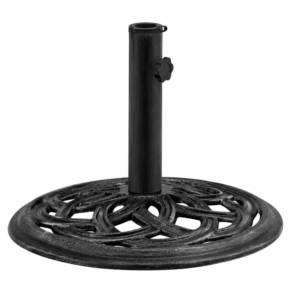 Black Parasol Base, 44x44x31 Cm, Cast Iron