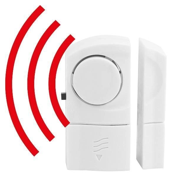 Olympia TF 400 Sensore Porta Finestra Set 4 Pezzi Allarme 90 dB Contatto Magnetico Batteria colore Bianco