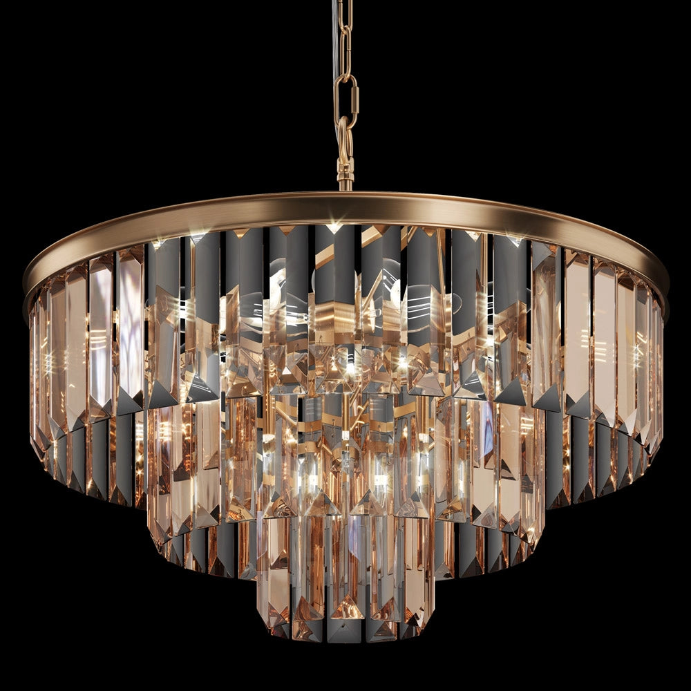 Maytoni Lampadario contemporaneo Revero 7 luci E14 oro metallo vetro