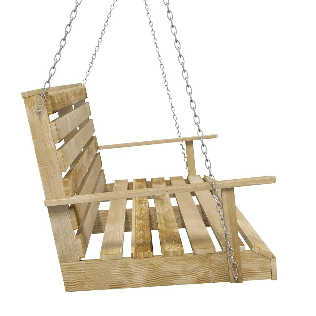 Panchina a Dondolo in Legno di Pino Impregnato 55x65x60 cm 316065
