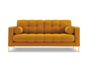 Cosmopolitan Design - Divano "Bali" 3 posti in tessuto strutturato giallo 