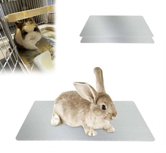 Due Palletti di Raffreddamento per Animali Domestici - 30x20 cm - Pannello di Raffreddamento in Alluminio - Leggero e Duraturo