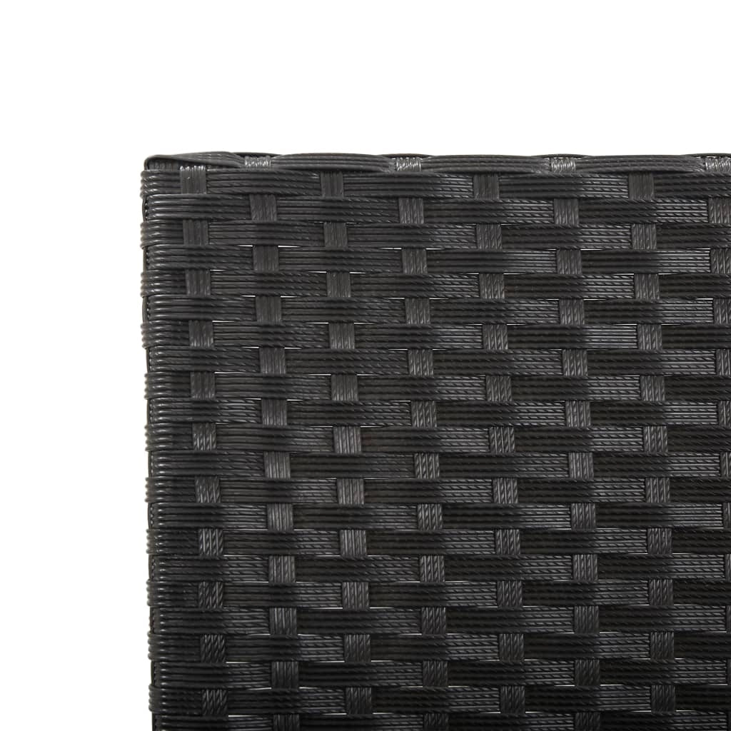 Panca da giardino mobili da esterno per patio mobili da terrazza con cuscini 110 x 60 x 32 cm resina intrecciata nera 02_0011595