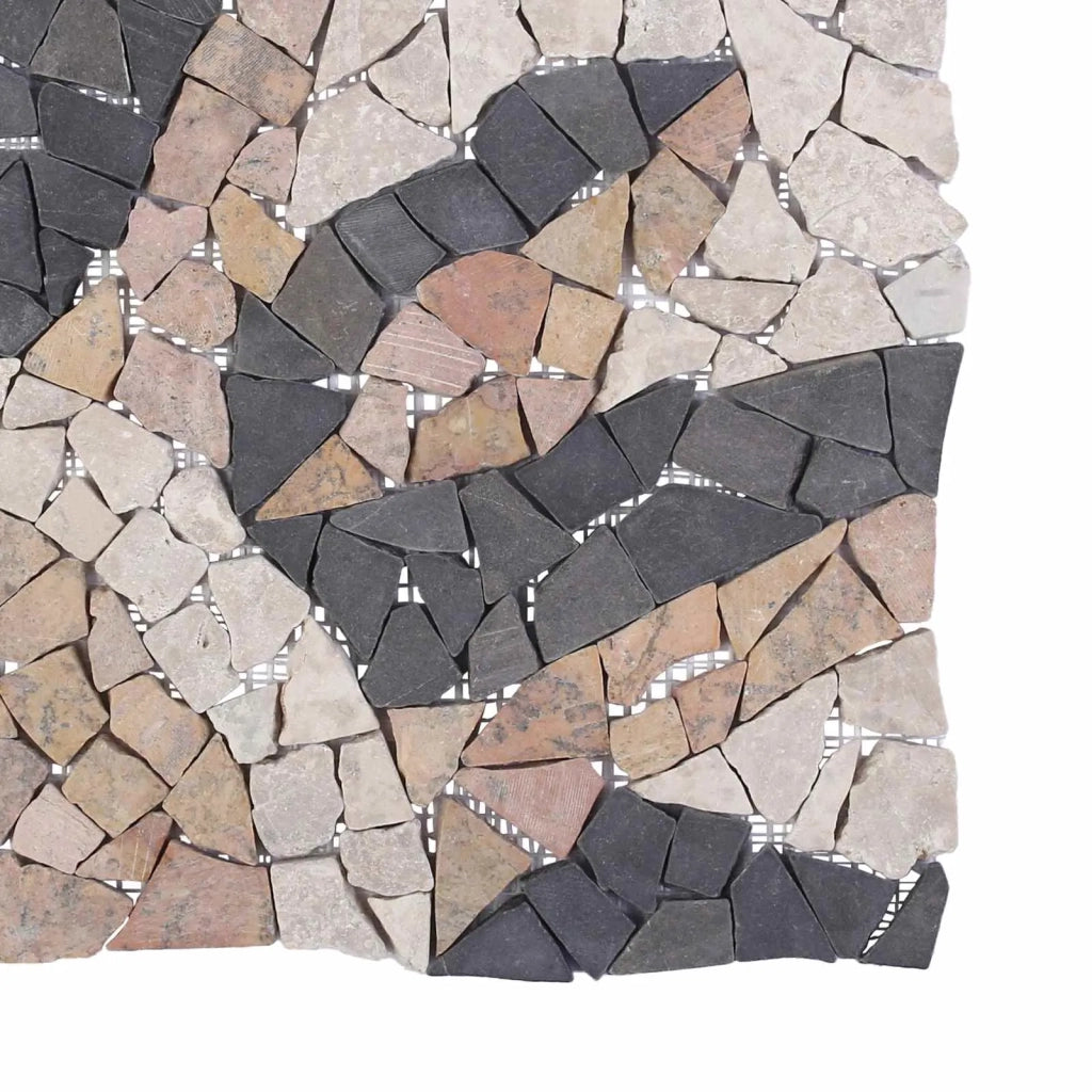 Piastrelle Mosaico Motivo Sole Multicolore 120 x 120 cm Marmo 42033517