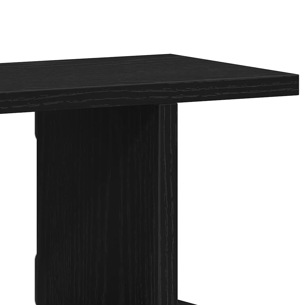 Mensole da Parete 2 pz Rovere Nero 75x18x20 cm in Truciolato