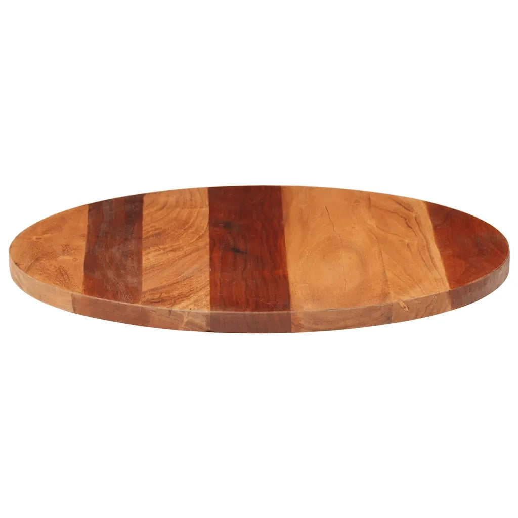 Piano Tavolo in Legno Massello di Acacia Rotondo 25-27 mm 60 cm