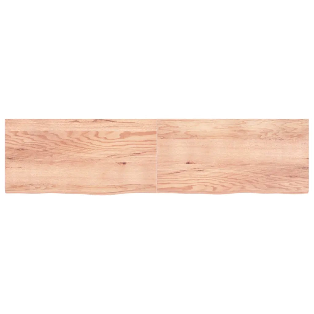 Piano Tavolo Marrone 200x50x(2-4) cm Massello Rovere Trattato 3156397