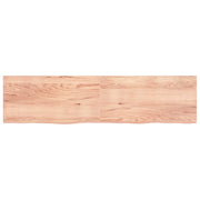 Piano Tavolo Marrone 200x50x(2-4) cm Massello Rovere Trattato 3156397
