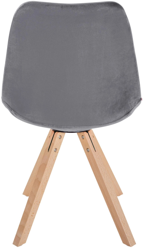 Sedia Sofia Velvet grigio,natura (quadrato)