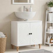 Armadio per Lavabo da Bagno ALKMAAR Bianco Lucido 896129