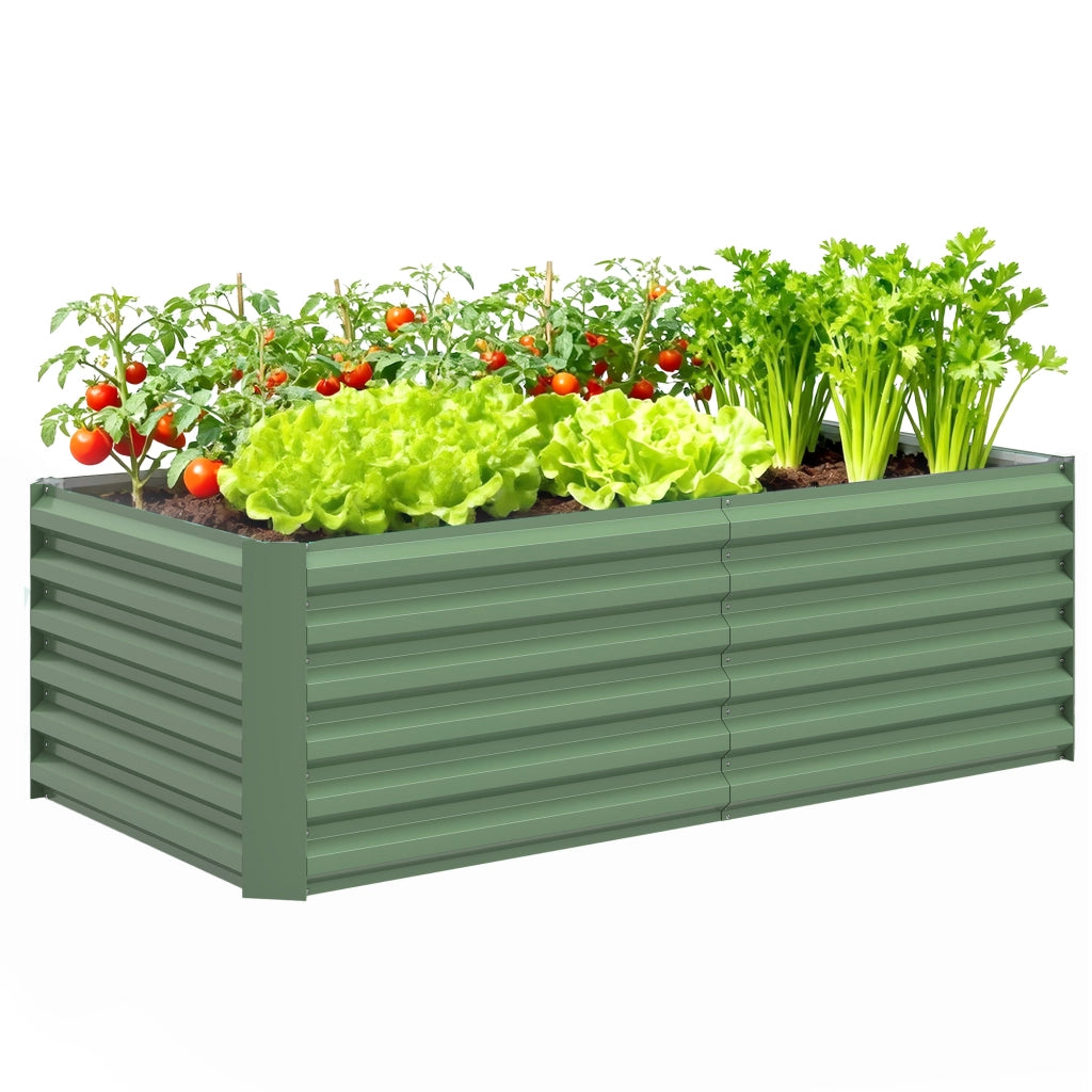 Letto da Giardino in Acciaio Galvanizzato ¨C Zephmum ¨C Verde Chiaro 180x90x57.5 cm